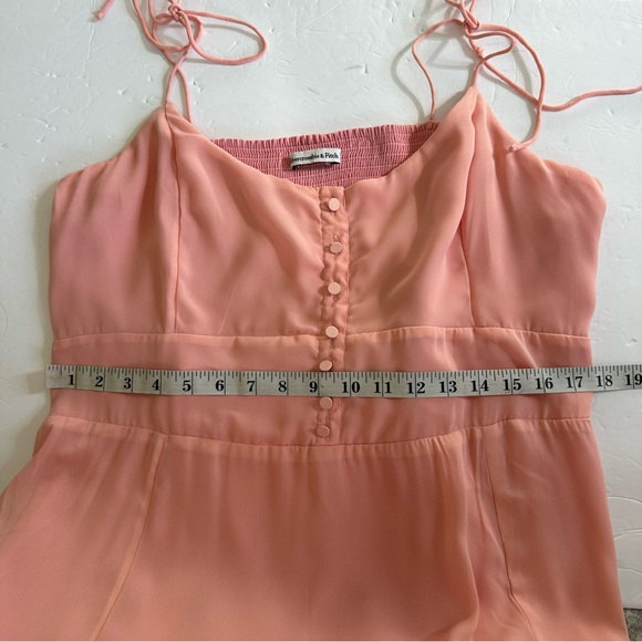 Abercrombie & Fitch Women’s Elegant Pink Spaghetti Tie Maxi Dress- Size XL - Picture 9 of 11
